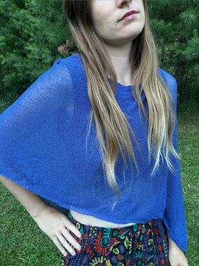 Knit Poncho Summer Wear